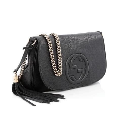 gucci soho chain strap crossbody bag leather medium|soho Gucci bag sale.